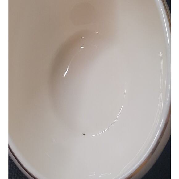 VTG Canonsburg Gravy Boat w/ Underplate Floral Yellow Trim White China GUC - Picture 9 of 11